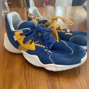 Hardin Vol. 4‎ Basketball shoes Men’s Size 9.5 Blue Suede Yellow Sneakers #54